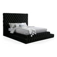 thumbnail image 2 of Furniture of America Biron Glam Fabric Tufted Platform Queen Bed in Black, 2 of 7