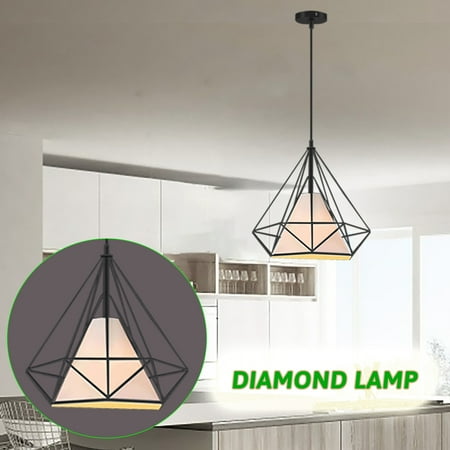 

Christmas Lights Home Essentials Bifavgk Clearance！ Restaurant Room Lighting Decor Cage Shape For Chandelier Diamond E27 Led Light 1X Pendant Light Clearance Sale