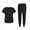 Black, variant on Elastic Quick-drying Hospital Nurse Workwear, Hand Washing Clothes, Split Set, Short-sleeved Beauty Salon Nursing Work Uniform