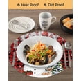 thumbnail image 3 of 15 Inch Round Placemats Set of 4, Red Plaid Christmas Non Slip Heat Insulation PP Table Mats, Snowman Xmas Balls Pine Needle Tree Washable Place Mats for Kitchen Dining Party Table Decor, 3 of 7
