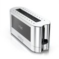Russell Hobbs 2Slice Glass Accent Long Toaster, Black & Silver