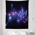 thumbnail image 1 of Abstract Tapestry, Futuristic Artwork of Energy Through Swirling Lines Modern Illustration, Fabric Wall Hanging Decor for Bedroom Living Room Dorm, 5 Sizes, Black Pink and Purple, by Ambesonne, 1 of 1