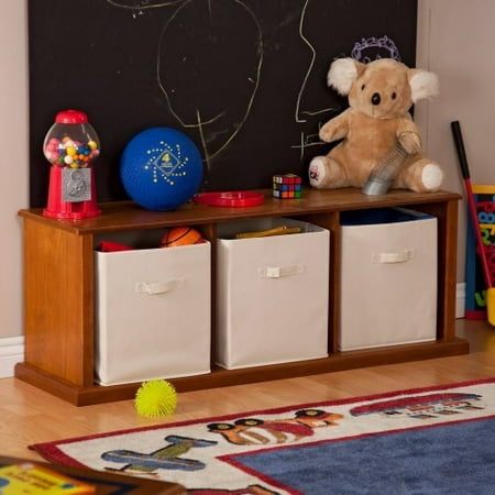 Classic Playtime Storage Bench - Pecan