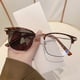 thumbnail image 3 of Gafas de lectura para jóvenes de mediana edad y mayores, de negocios, de media montura, antiluz azul, inteligentes, fotosensibles, de color gris, 3 of 4