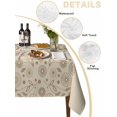 thumbnail image 5 of Japanese Suqare Tablecloth - 60 x 60 Inch, Beige Farmhouse Retro Floral Leaf Pattern Waterproof & StainResistant Tablecloth, Washable Oil-proof Table Cover for Dining/Party/Wedding/Camping/Buffet, 5 of 9