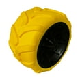 thumbnail image 4 of koolsoo Replacement Wheel Portable Trolley PU Wheel for Outdoor Garden Foldable Camp Black Yellow, 4 of 9