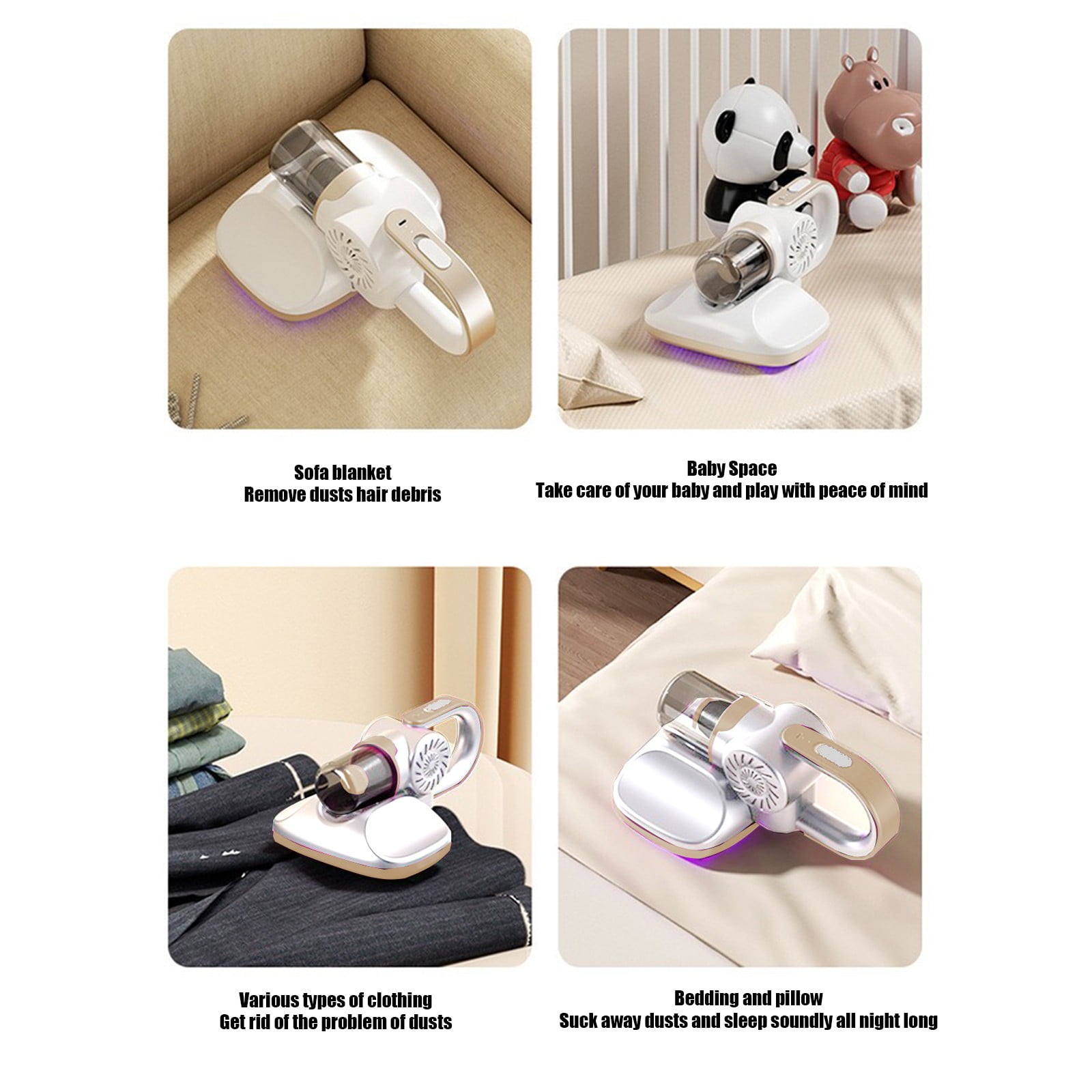 RBCKVXZ Cordless Vacuum Cleaner Rechargeable with 2000mAh Battery, 11000Pa Detachable Vacuum with Filter, Lightweight Portable Handheld Stick Vacuum for Carpet, Hard Floor, Pet Hair, White