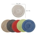 thumbnail image 2 of XKHBDL Round Placemats, Plastic Woven Placemats Washable Wipeable Table Mats for Dining Table Heat Resistant Non-Slip Circle Place Mats, 2 of 8