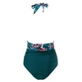 thumbnail image 5 of Fsqjgq Women's Bathing Suit Swimsuit Women Neon Pink Bikini Women's Onepiece Swimsuits Tummy High Waisted Bathing Suit Wrap Tie Back Monokini Frontcross Swimwear 1 Piece Swimsuit Xl Green, 5 of 5