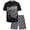 Black Studs, variant on Boys Athletic Shorts Set Lightweight Soft Cotton Graphic Tees & French Terry Shorts 2 Piece