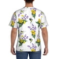 thumbnail image 3 of Qekee Lavender Flowers Classic Fit T-Shirt Men's Shirt Men's Tight Short Sleeves for Exercise, Running, Mountaineering - Lavender Flowers, 3 of 9