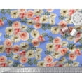 thumbnail image 3 of Soimoi Velvet Fabric Ranunculus with Bunch Floral Print Fabric by The Yard 58 Inch Wide, 3 of 3