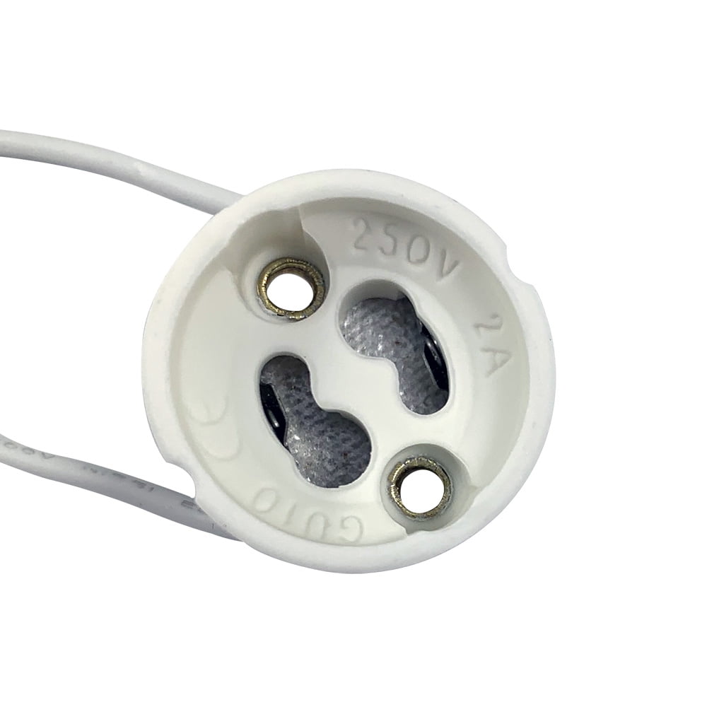 10 X Ceramic GU10 Bulb Base Socket Heat Resistant Flex Lamp Holder Fixture 