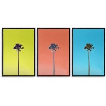 IDEA4WALL 3 Piece Canvas Wall Art Tropical Palm Trees Canvas Prints Framed Wall Art Decor