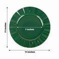 thumbnail image 4 of Balsa Circle 10 Hunter Green 11" Round Disposable Salad Dinner Plastic Plates Gold Wavy Trim Wedding Party Tableware, 4 of 8