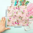 thumbnail image 6 of iMzoon 22Pcs 10" Cotton Fabric Quilting Squares,No Repeat Floral Charm Pack, Precut Pink Fabric for Sewing with Wavy Edges, DIY Scrapbooking Craft Supplies Pink, 6 of 11