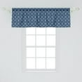 thumbnail image 2 of Ambesonne Mediterranean Window Valance, Rectangular Armor, 54" X 18", Navy Blue and White, 2 of 3