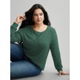 thumbnail image 6 of SWQZVT Plus Size Tops for Women Long Sleeve Oversize Sweaters Fall Casual Loose Tunic Knit Pullover Shirts Winter Clothes, 6 of 7