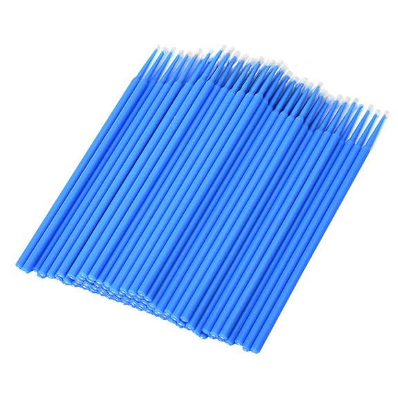 Hisopos de algodón Puerto portátil Polvo de pestañas Cosméticos Limpieza Palos Baño Salón Oficina Obras Obras Caring Herramienta Accesorios Azules 100 Piezas