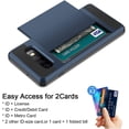 thumbnail image 2 of Case for Galaxy S10 Case Wallet Credit Card Holder ID Slot Sliding Door Hidden Pocket Anti-Scratch Dual Layer Protective Hard Shell Rugged TPU Bumper Armor for Galaxy S10 (Navy Blue), 2 of 14