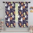 thumbnail image 5 of Blackout Kids Curtains,Halloween Ghost & Pumpkin Pattern Childrens Insulated Curtains Set Of 2,Bedroom Essentials,Toddler Room Decor 42"x63", 5 of 5