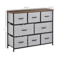 thumbnail image 3 of HOMCOM Commode pour Chambre avec 8 Tiroirs, Commode en Tissu à 3 Niveaux, 3 of 9