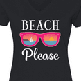 thumbnail image 4 of Inktastic Beach Please Sunglasses Gift Women's V-Neck T-Shirt, 4 of 5