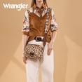 thumbnail image 6 of Wrangler Women Crossbody Purse with Wide Strap Trendy Shoulder Camera Bag, Leopard Brown, 6 of 7
