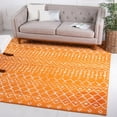 thumbnail image 4 of Unique Loom Moroccan Trellis Collection Area Rug - Mamounia (7' 10" Square Orange/Ivory), 4 of 11