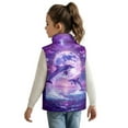 thumbnail image 3 of Pzuqiu Whale Kid Outerwear Vest 5-6 Casual Comfortable Fall Winter Warm Outerwear With Pockets Fleece Sleeveless Vest Zip Up for Girl Fall Outfits Fashion Clothing for Girls, 3 of 7