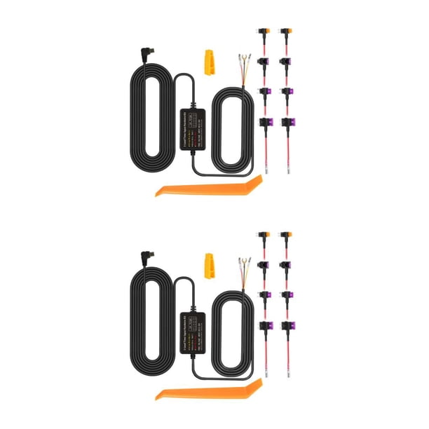 Kenally Kit de cableado tipo C para DashCam - Durable y conveniente Carga rápida Compatibilidad universal MCIROhead MCIROhead 2piezas