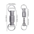 thumbnail image 2 of Yuarrent Office Hotel Portable Door Keys Holder Alloy Keyring Camping Traveling Handbag Hiking Multifunctional Swivel Car Key Keychain Artesanía, 2 of 6