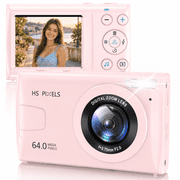 Compact 4K 64MP Point-and-Shoot Digital Camera, Autofocus, 18X Digital Zoom, 32GB TF Card for Kids, Teens and Beginners PORTWORLD