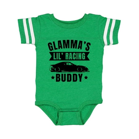 

Inktastic Glammas Lil Racing Buddy Gift Baby Boy or Baby Girl Bodysuit