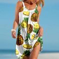 thumbnail image 2 of DDAPJ pyju Womens Summer Dresses Flowy Beach Vacation Dresses Hawaiian Tropical Print Sleeveless Tank Dress Boho Sundresses Flash Deals Today Z-White L, 2 of 6