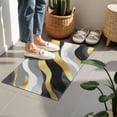 thumbnail image 4 of Gray and Gold Marble Ink Waves Pattern Door Rugs,Washable Non Slip Door Mats Indoor,Decorative Door Mats,Entry Mat Indoor for Entrance,Bedroom,Kitchen,Bathroom,16"x24", 4 of 6