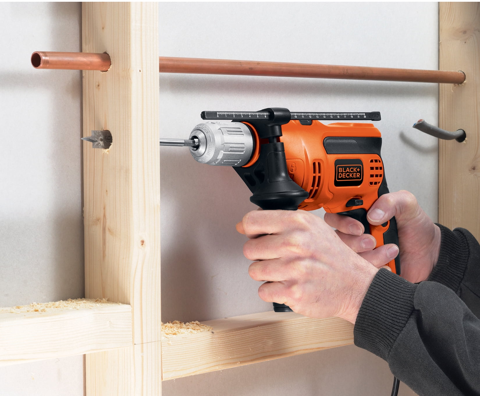 BLACK+DECKER 6.0 Amp 1/2-Inch Corded Vsr Hammer Drill, DR670