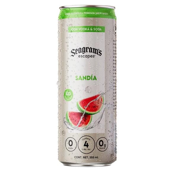 Bebida Alcohólica Preparada Seagram´s Hard Seltzer Sandía 355 ml