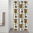 thumbnail image 2 of White Highland Cow Sunflower Hat Pattern Shower Curtain 36"x72" ,Bathroom Decorative Shower Curtains Set with 12 Hooks,Modern Waterproof Washable Shower Curtain, 2 of 6
