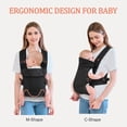 thumbnail image 6 of Newborn Carrier, Baby Carrier Newborn to Toddler, Ergonomic Baby Sling with Head Support, 6 of 6