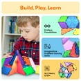 thumbnail image 5 of PicassoTiles Magnetic Tiles for Kids – 16PCS STEM Construction Building Blocks Educational Toy Set, 5 of 10