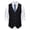 Black, variant on Men Daily Work Waistcoat Herringbone Vests Suit Business Tweed High Collar Waistcoats Slim Fits Tank Top
