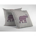 thumbnail image 2 of Silhouette Éléphant en Daim Soufflé et Oreiller Fermé Magenta, 2 of 4