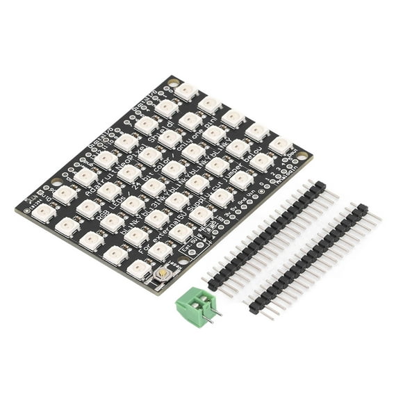 LED Color Light Development Board, Small Size 40 Bits Easy To Use WS2812B 5050 RGB LED Driver Full Color For KTV For Bars