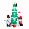 thumbnail image 2 of Giant Christmas Inflatable Tree with Santa, Snowman, Penguin, Weatherproof Polyester for Yard, Garden, Indoor, 2 of 12