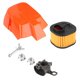 thumbnail image 3 of Kit de cubierta de filtro de aire Ticfox Compatible con Husqvarna 362 Special 371 372 XP XPW 503817701, 3 of 14