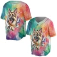 thumbnail image 3 of Funny Watercolor Adorable German Shepherd Peeking Through Torn Paper Effect All Over Print 3D Baseball Shirt Alsatian Dog Lover Gifts Softball Sport - 00026, 3 of 6