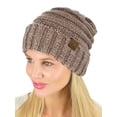 thumbnail image 3 of C.C Women's Chenille Oversized Baggy Soft Warm Thick Knit Beanie Cap Hat-Taupe, 3 of 4