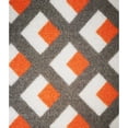 thumbnail image 3 of Deerlux Modern Living Room Area Rug with Nonslip Backing, Geometric Gray and Orange Trellis Pattern, 3 of 6