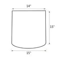 thumbnail image 5 of Aspen Creative 32532 Transitional Drum (Cylinder) Shaped Spider Construction Lamp Shade in Off White, 15" wide (14" x 15" x 15"), 5 of 5